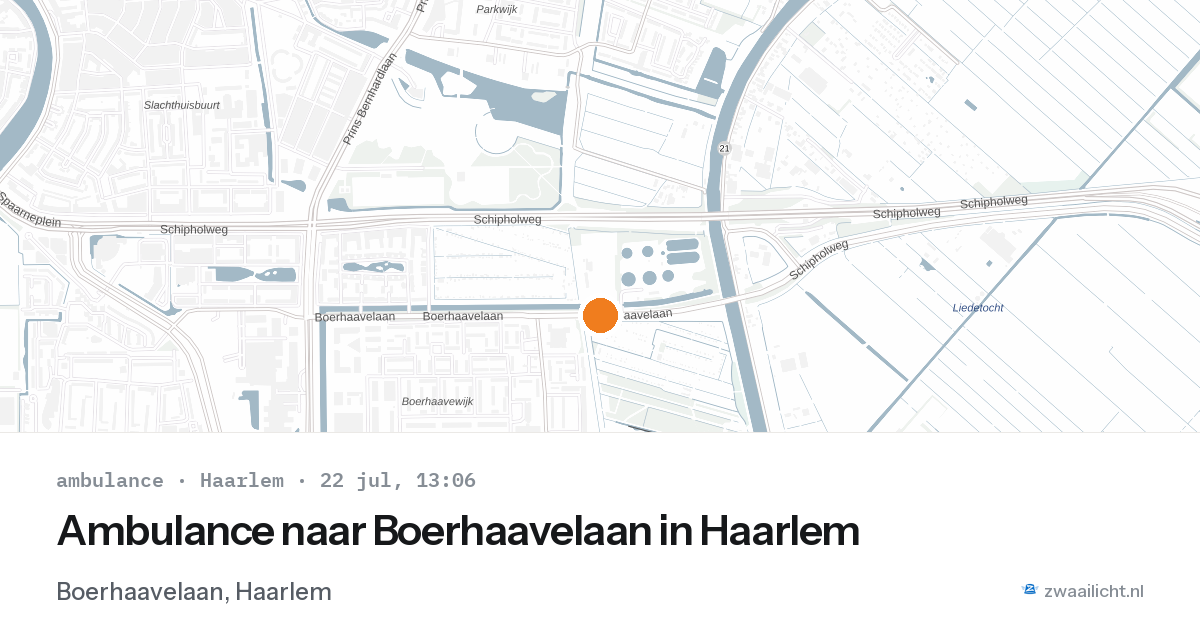 Ambulance naar Boerhaavelaan in Haarlem — 22 jul 2026