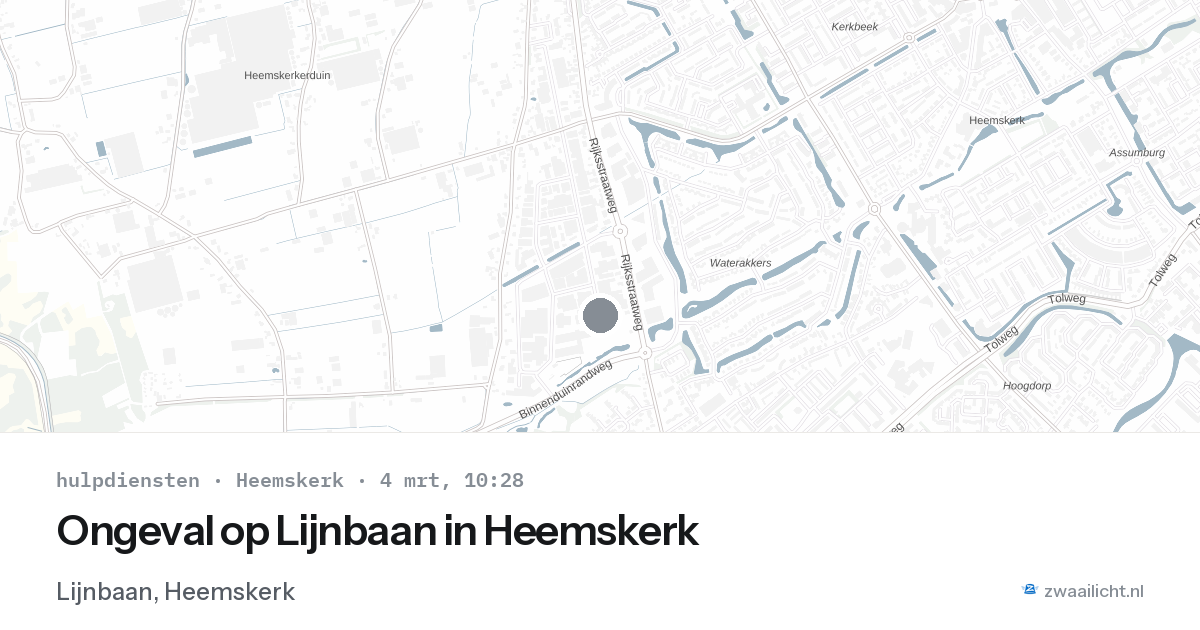 Ongeval op Lijnbaan in Heemskerk — 4 mrt 2026