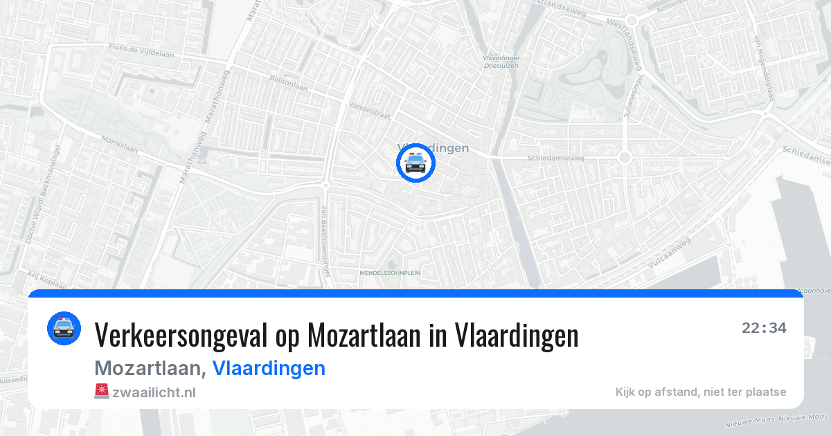 Verkeersongeval op Mozartlaan in Vlaardingen — 14 mei 2026