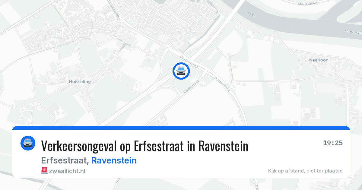 Verkeersongeval op Erfsestraat in Ravenstein — 1 jul 2026