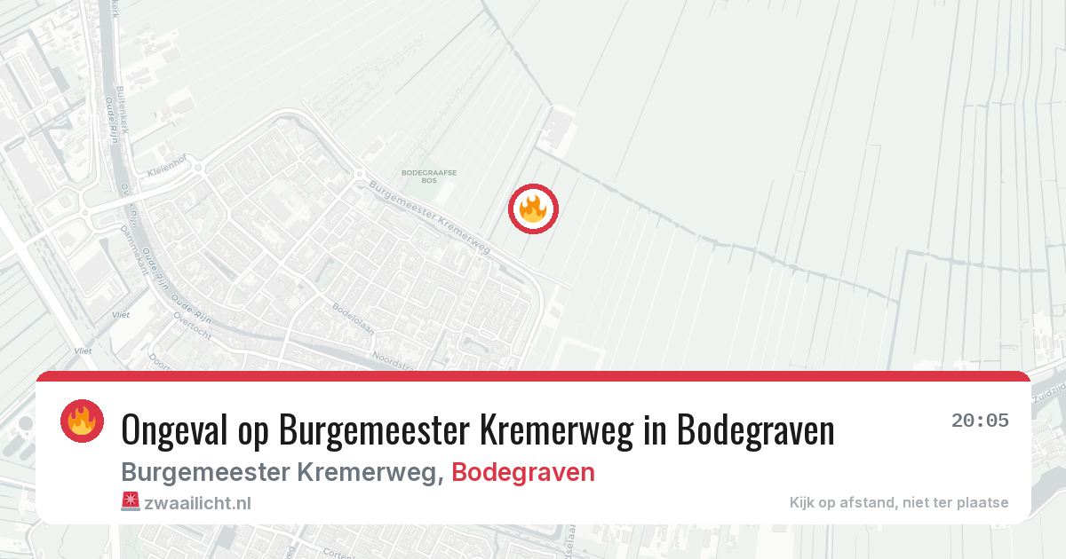 Ongeval op Burgemeester Kremerweg in Bodegraven — 5 aug 2026