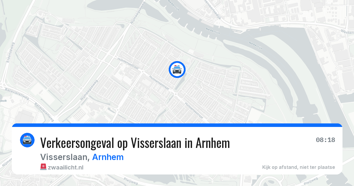 Verkeersongeval op Visserslaan in Arnhem — 16 apr 2026