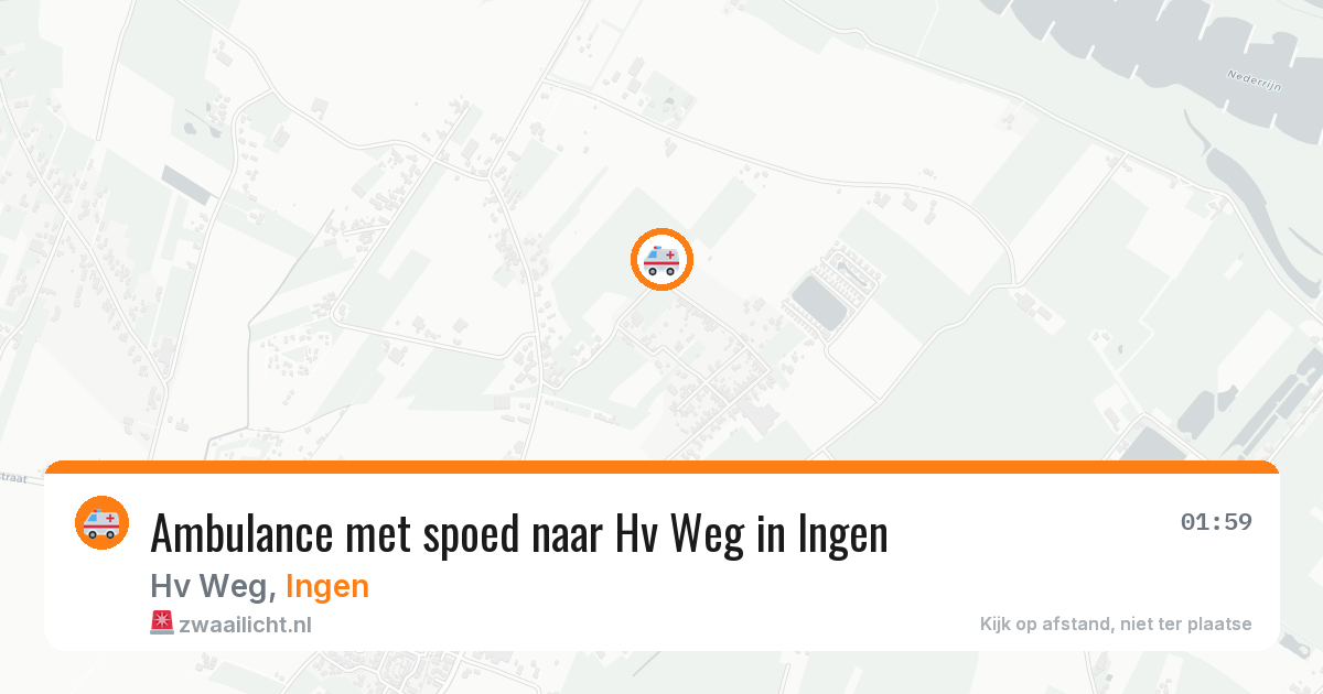 Ambulance met spoed naar Hv Weg in Ingen — 27 mrt 2026