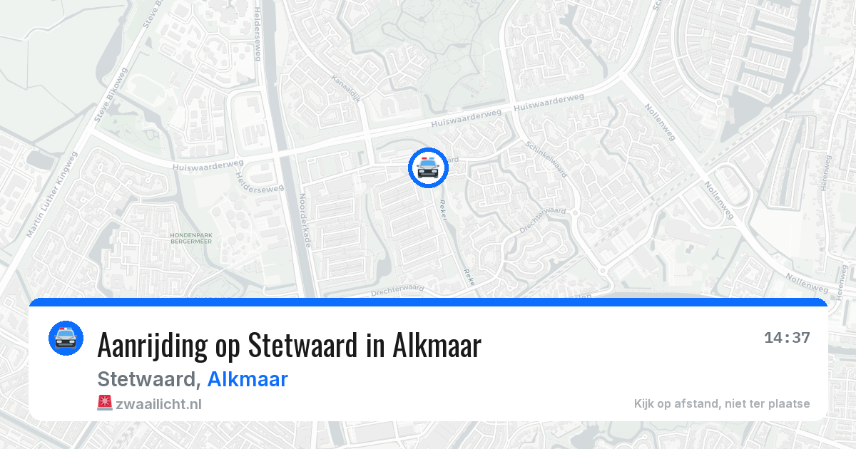 Aanrijding op Stetwaard in Alkmaar — 8 mei 2026