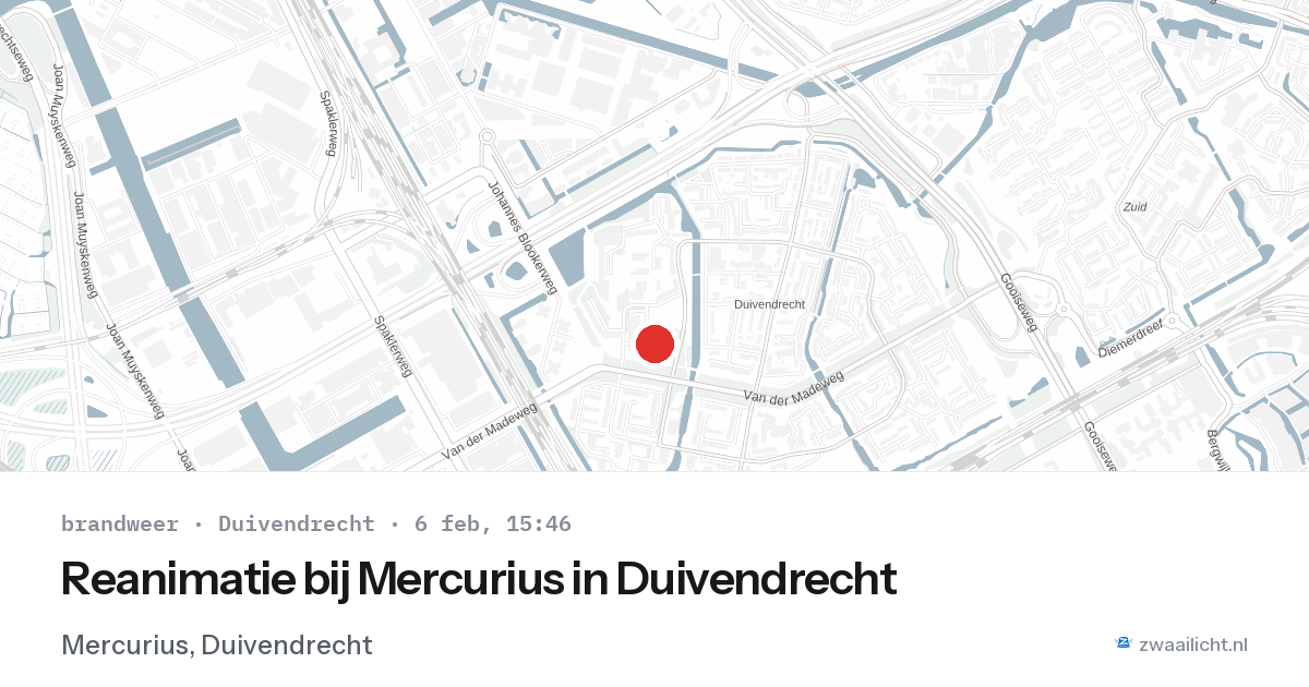 Reanimatie bij Mercurius in Duivendrecht — 6 feb 2026