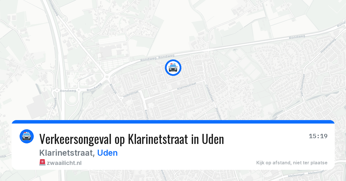 Verkeersongeval op Klarinetstraat in Uden — 18 mei 2026