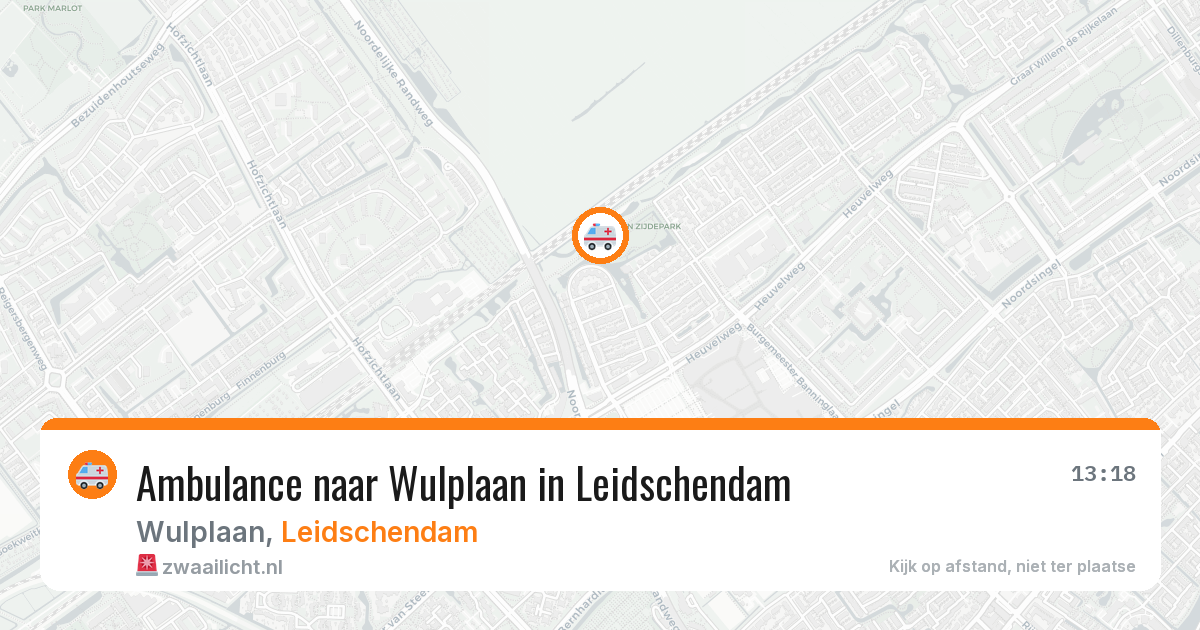 Ambulance naar Wulplaan in Leidschendam — 31 mei 2026