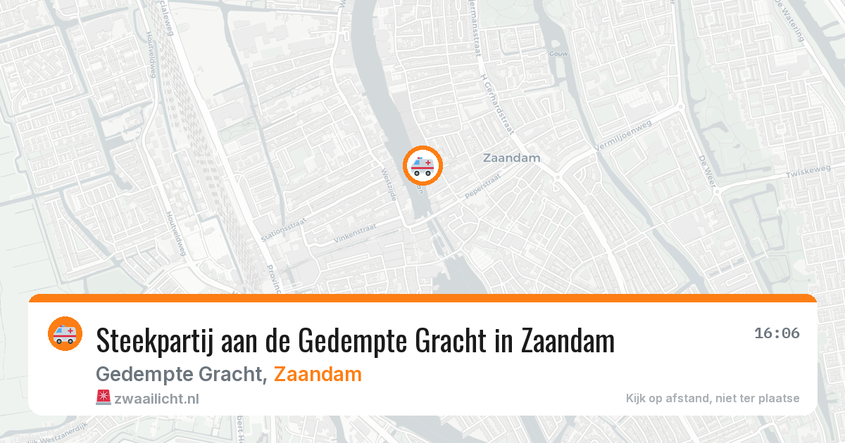 Steekpartij aan de Gedempte Gracht in Zaandam — 13 apr 2026