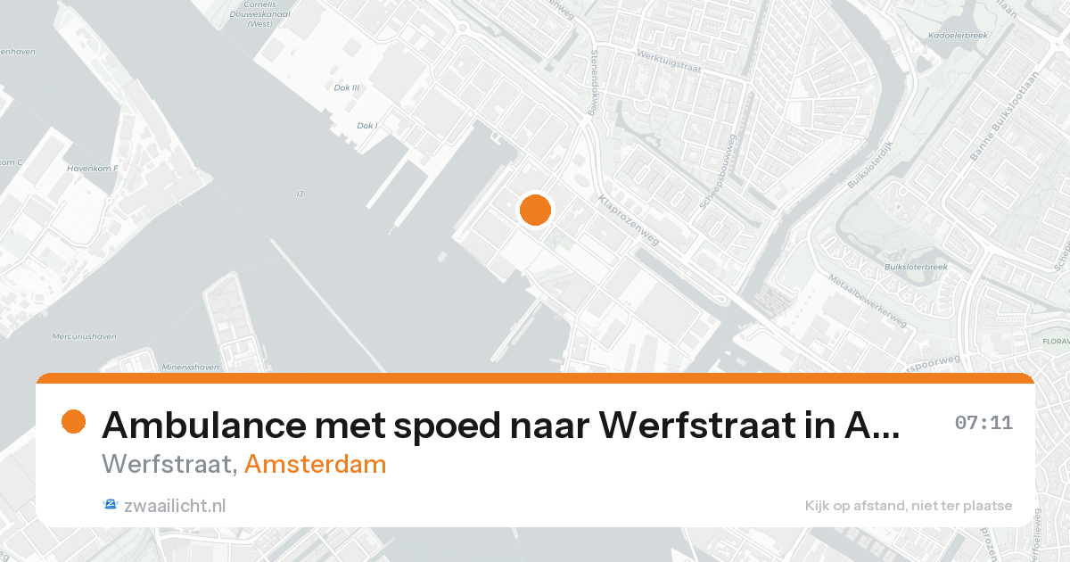 Ambulance met spoed naar Werfstraat in Amsterdam — 8 feb 2026