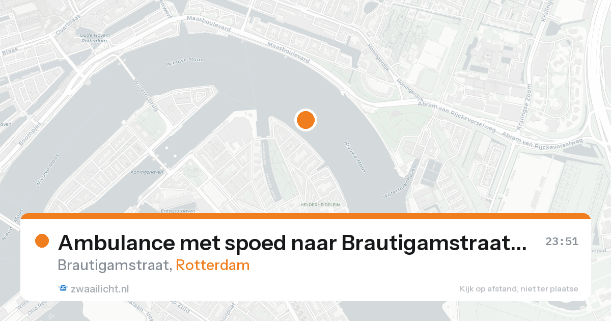 Ambulance met spoed naar Brautigamstraat in Rotterdam — 21 aug 2026