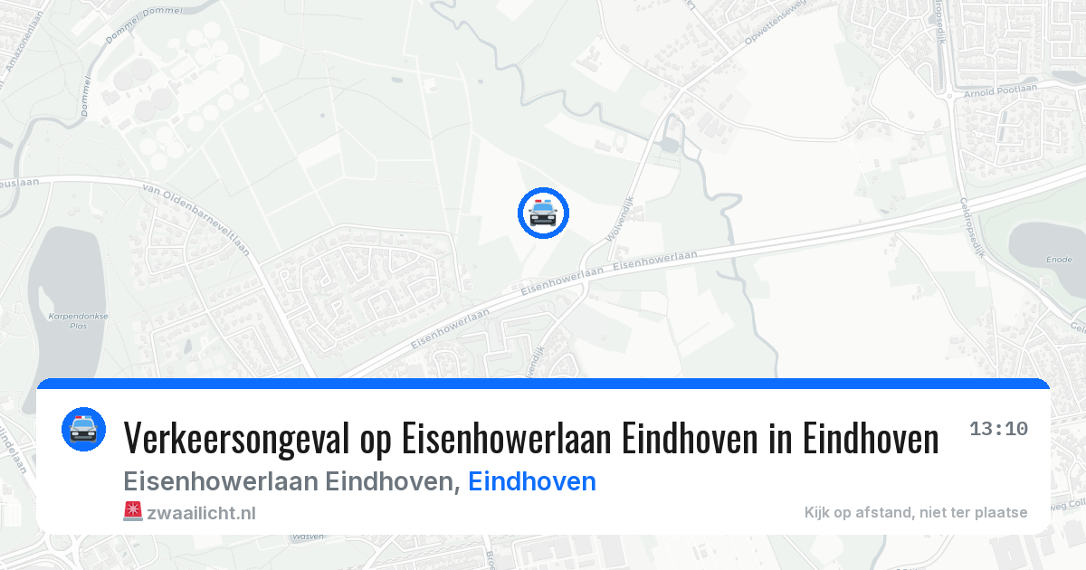Verkeersongeval op Eisenhowerlaan Eindhoven in Eindhoven — 20 jul 2026