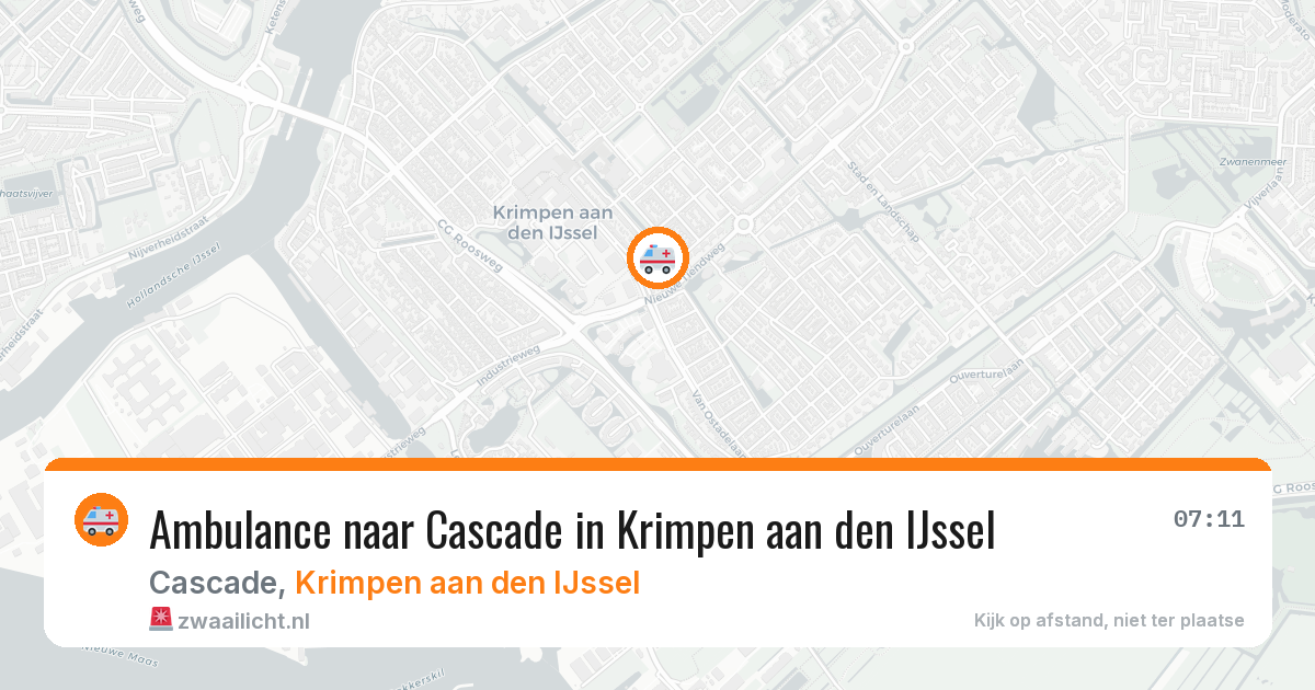 Ambulance naar Cascade in Krimpen aan den IJssel — 15 mrt 2026