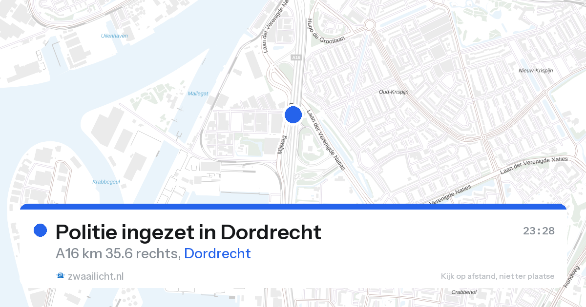 Politie ingezet in Dordrecht — 27 aug 2026 | 🚨 Zwaailicht.nl