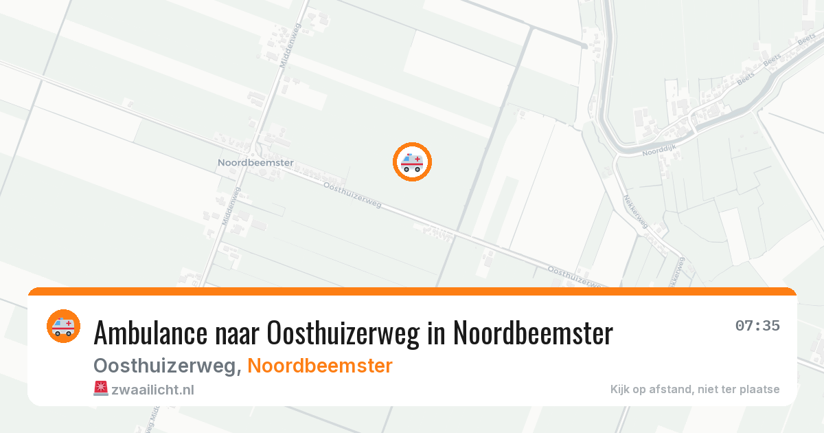 Ambulance naar Oosthuizerweg in Noordbeemster — 24 jul 2026