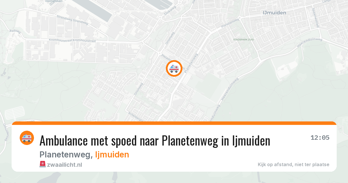 Ambulance met spoed naar Planetenweg in Ijmuiden — 27 jul 2026