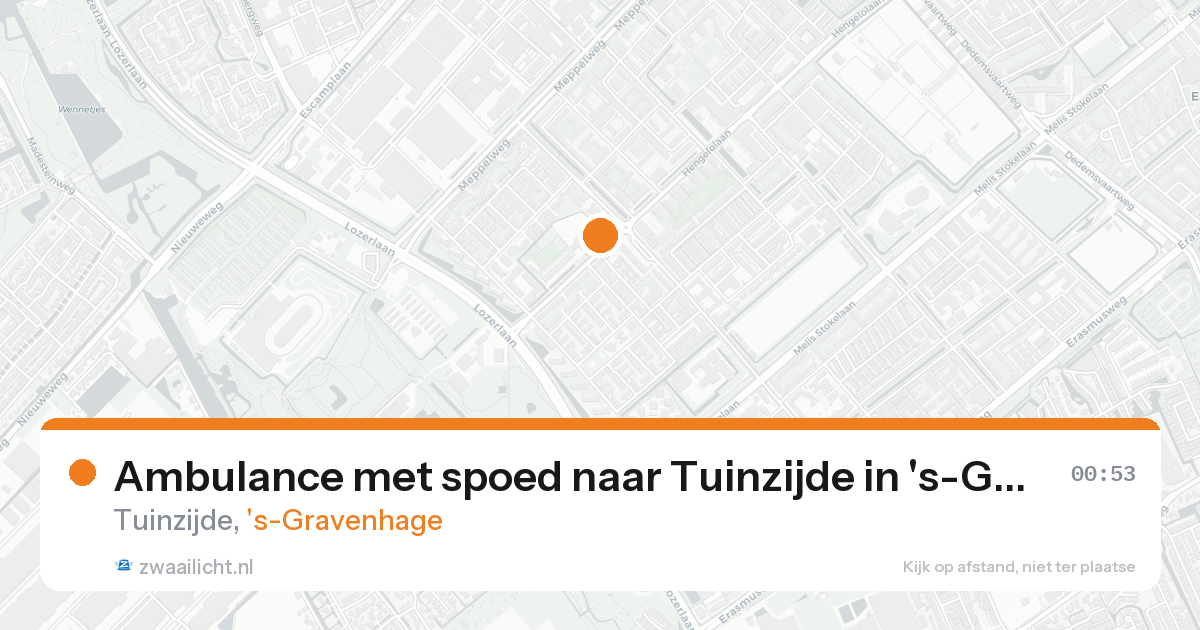 Ambulance met spoed naar Tuinzijde in 's-Gravenhage — 16 aug 2026