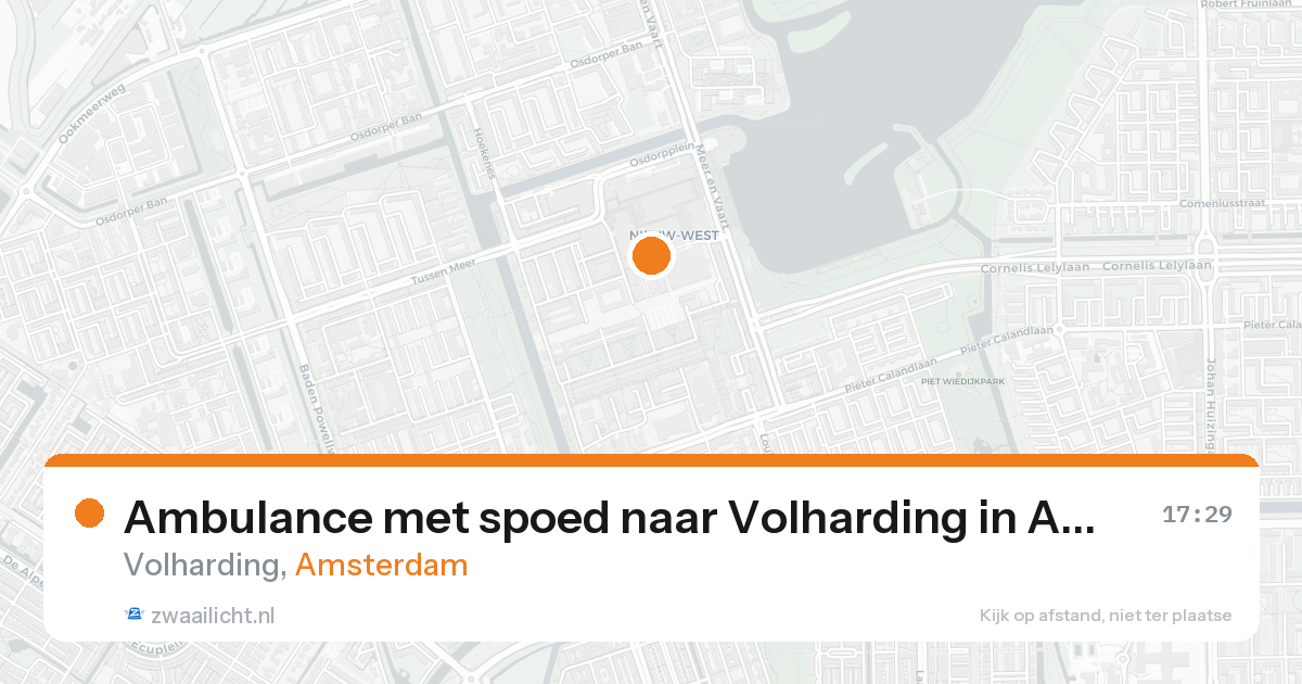 Ambulance met spoed naar Volharding in Amsterdam — 22 aug 2026