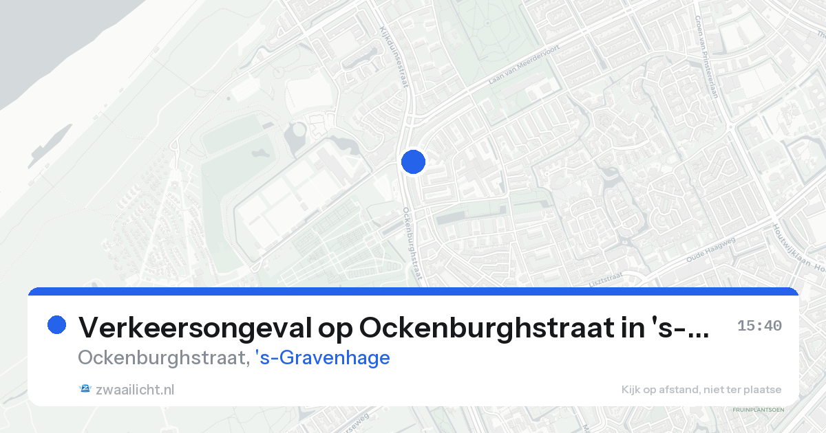 Verkeersongeval op Ockenburghstraat in 's-Gravenhage — 7 mei 2026
