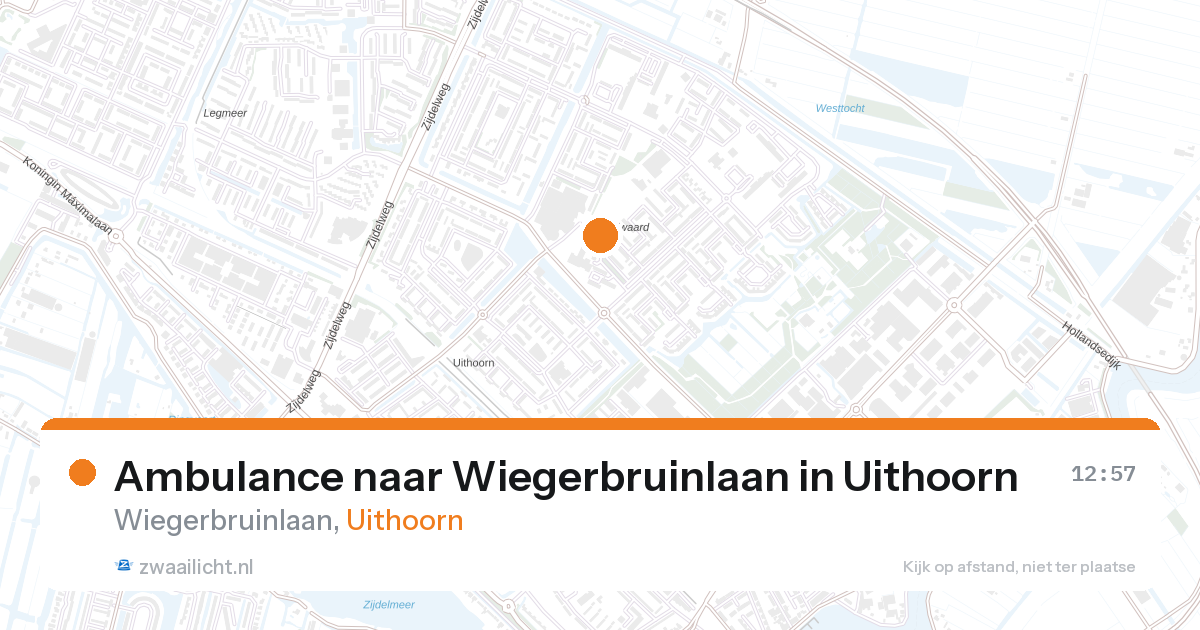 Ambulance naar Wiegerbruinlaan in Uithoorn — 27 aug 2026