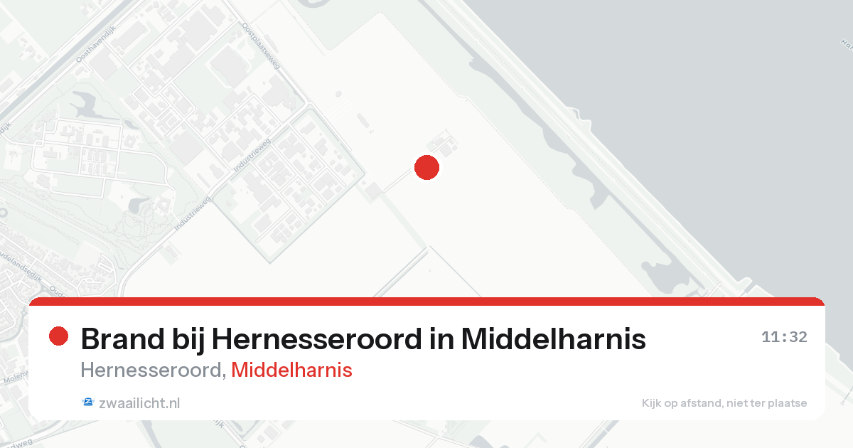 Brand bij Hernesseroord in Middelharnis — 24 aug 2026