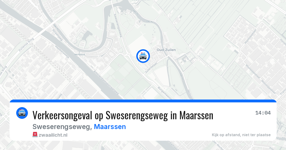 Verkeersongeval op Sweserengseweg in Maarssen — 6 jul 2026
