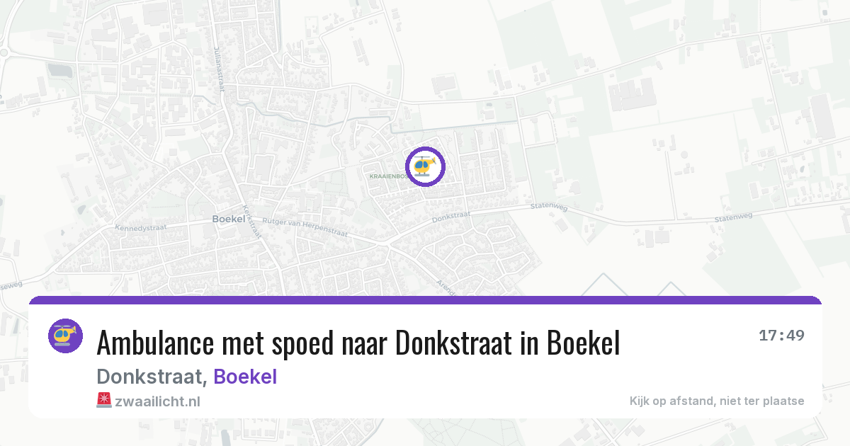 Ambulance met spoed naar Donkstraat in Boekel — 2 aug 2026
