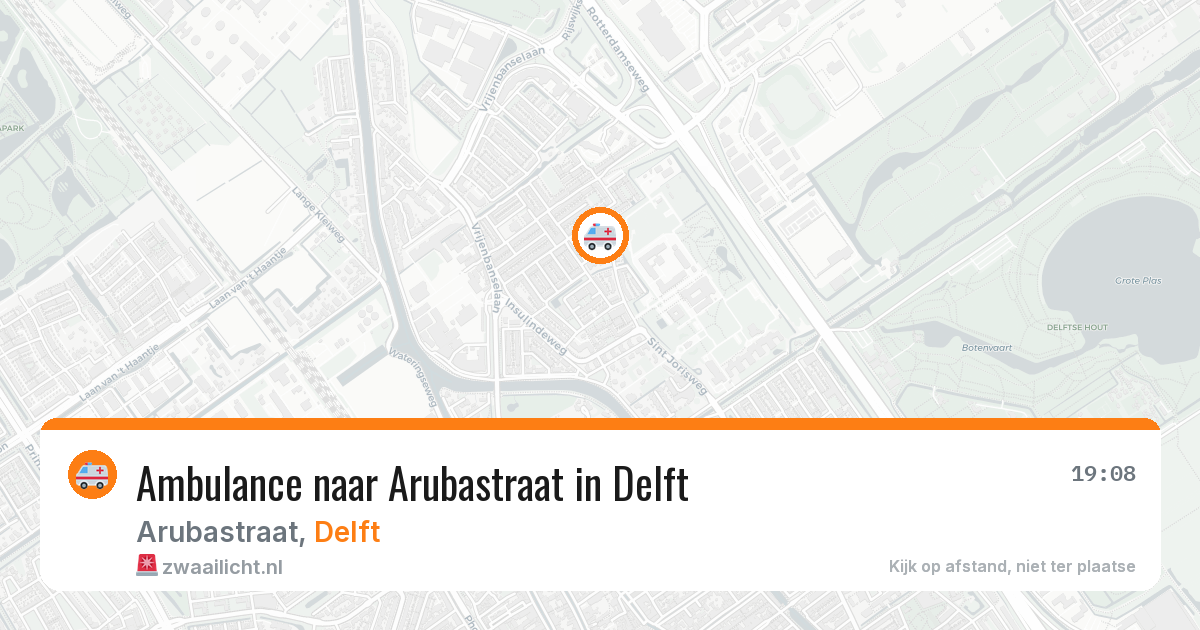 Ambulance naar Arubastraat in Delft — 13 jul 2026