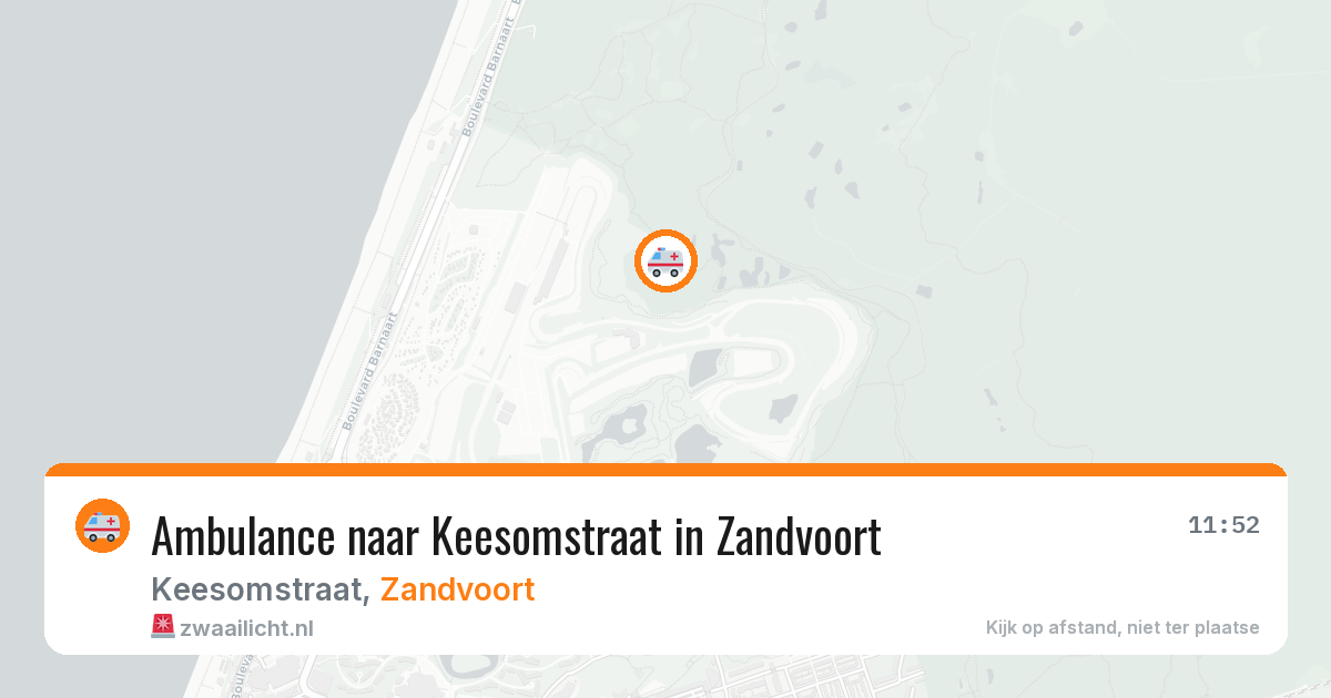 Ambulance naar Keesomstraat in Zandvoort — 2 jul 2026