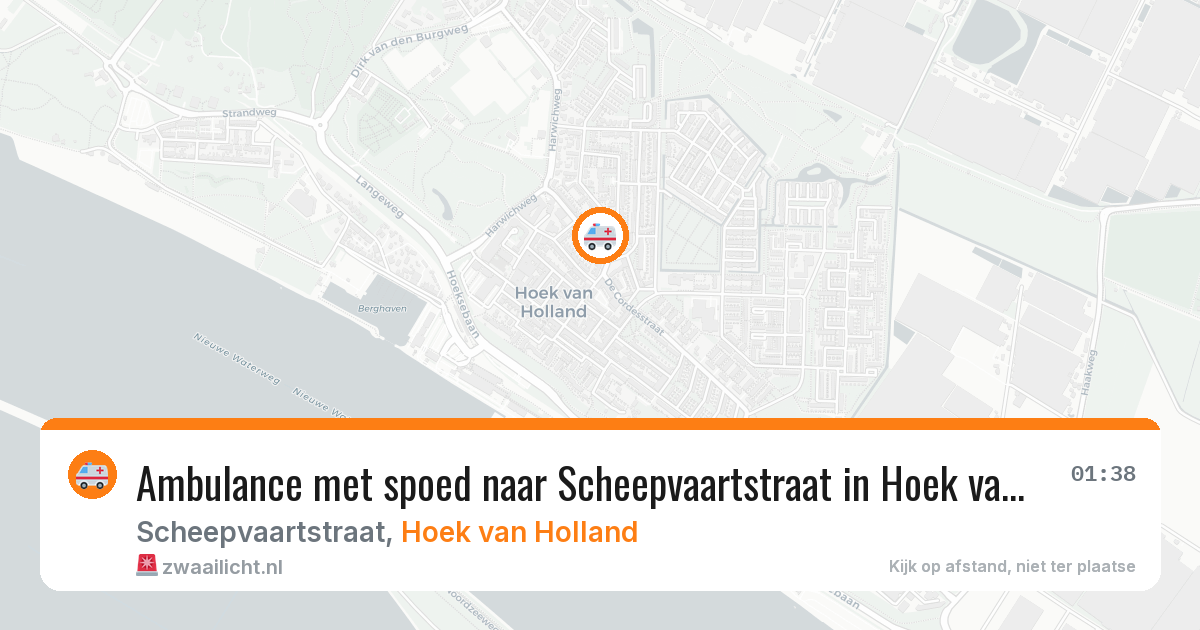 Ambulance met spoed naar Scheepvaartstraat in Hoek van Holland — 19 apr 2026