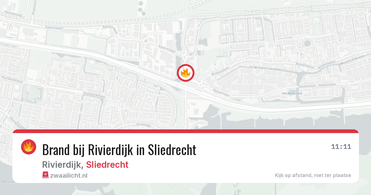 Brand bij Rivierdijk in Sliedrecht — 28 jul 2026