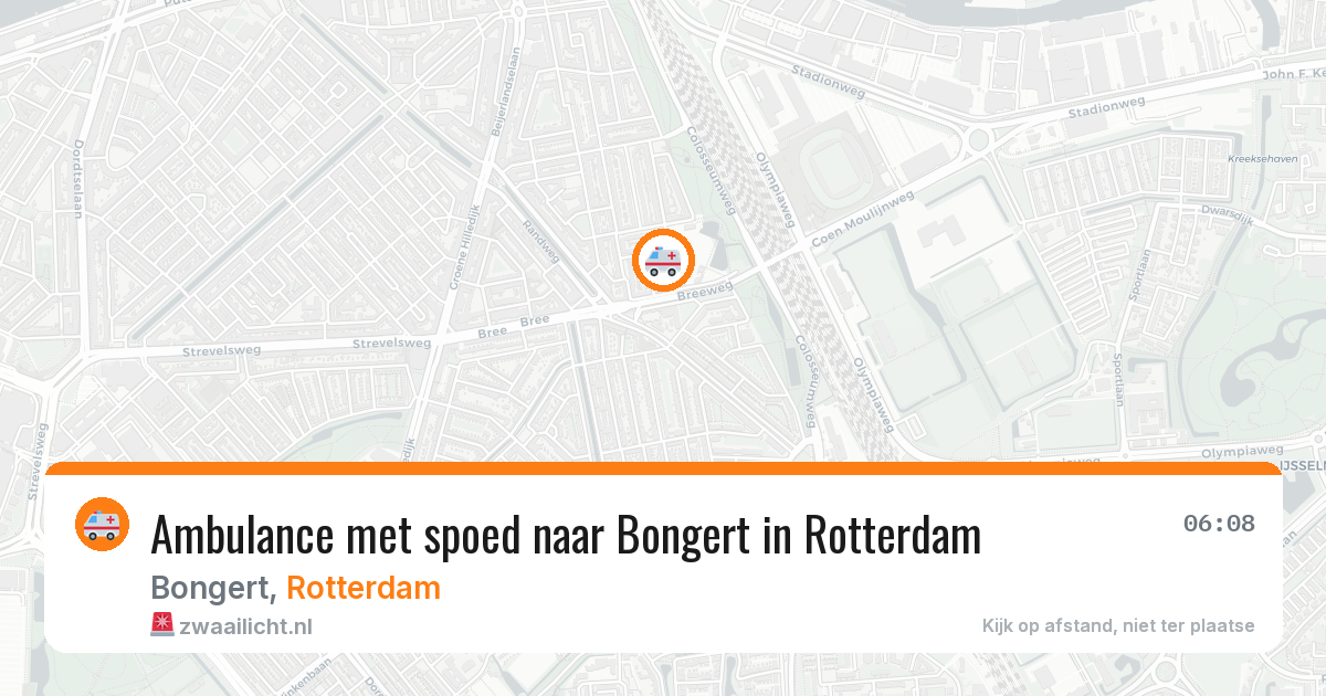 Ambulance met spoed naar Bongert in Rotterdam — 12 jun 2026