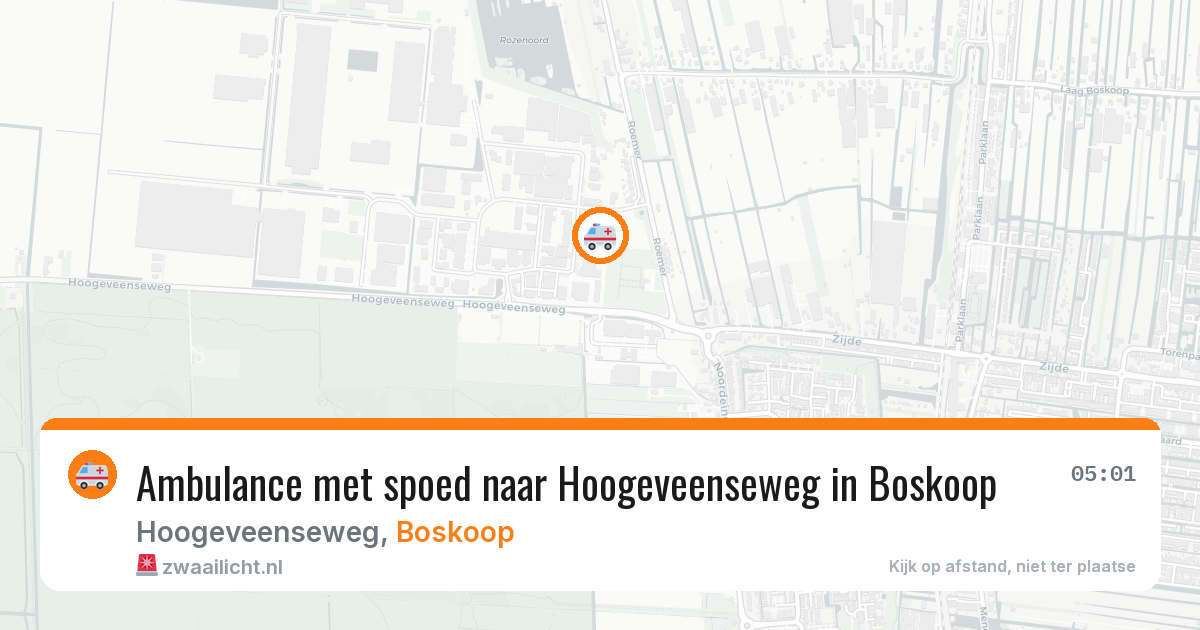 Ambulance met spoed naar Hoogeveenseweg in Boskoop — 20 jan 2026