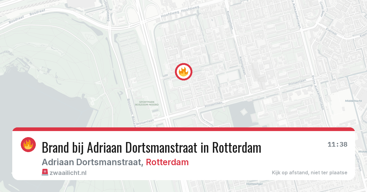 Brand bij Adriaan Dortsmanstraat in Rotterdam — 20 apr 2026