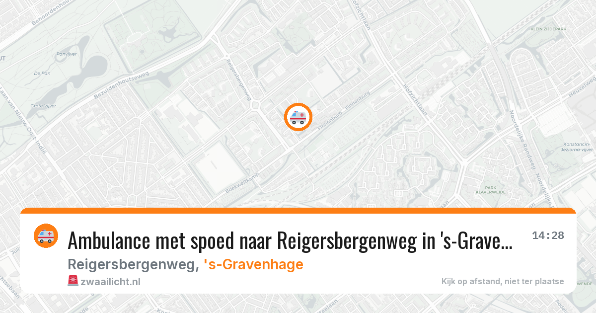 Ambulance met spoed naar Reigersbergenweg in 's-Gravenhage — 30 apr 2026
