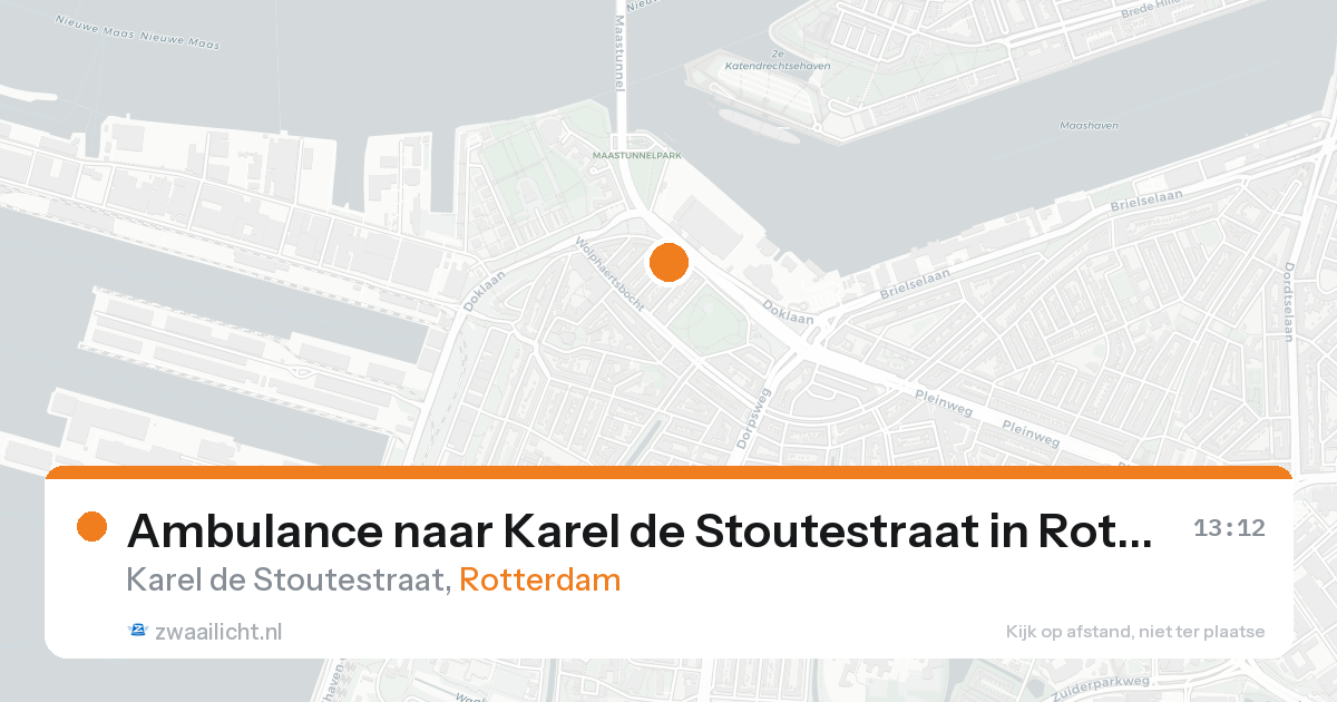 Ambulance naar Karel de Stoutestraat in Rotterdam — 21 aug 2026