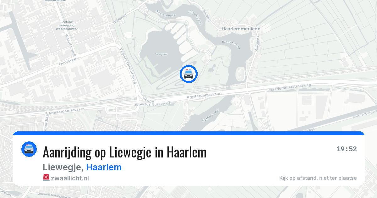 Aanrijding op Liewegje in Haarlem — 22 feb 2026
