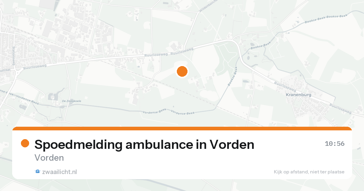 Spoedmelding ambulance in Vorden — 21 aug 2026