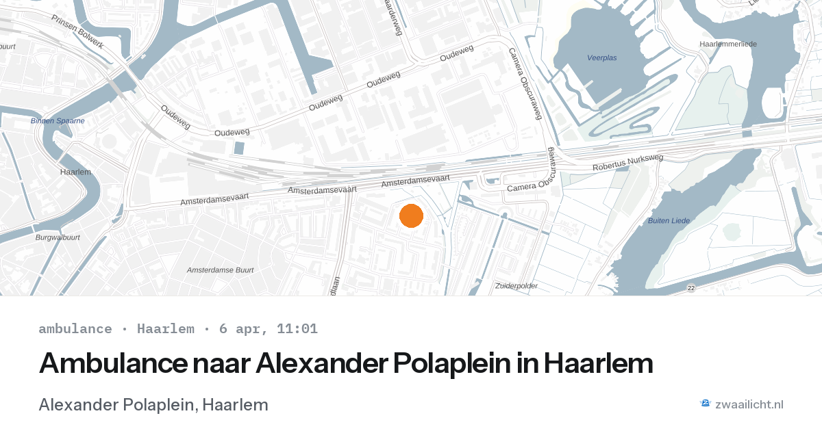 Ambulance naar Alexander Polaplein in Haarlem — 6 apr 2026