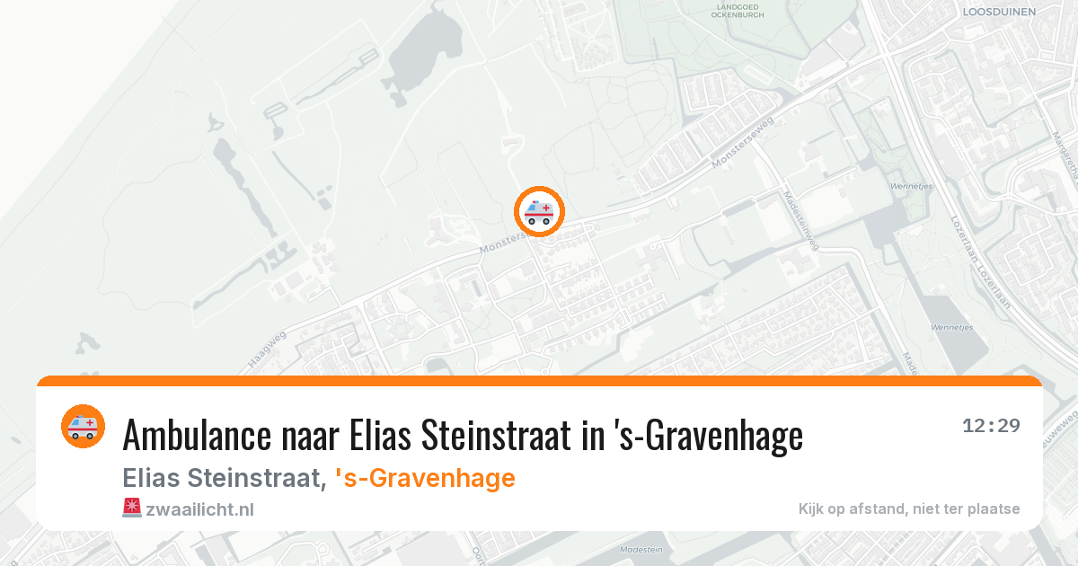 Ambulance naar Elias Steinstraat in 's-Gravenhage — 8 aug 2026