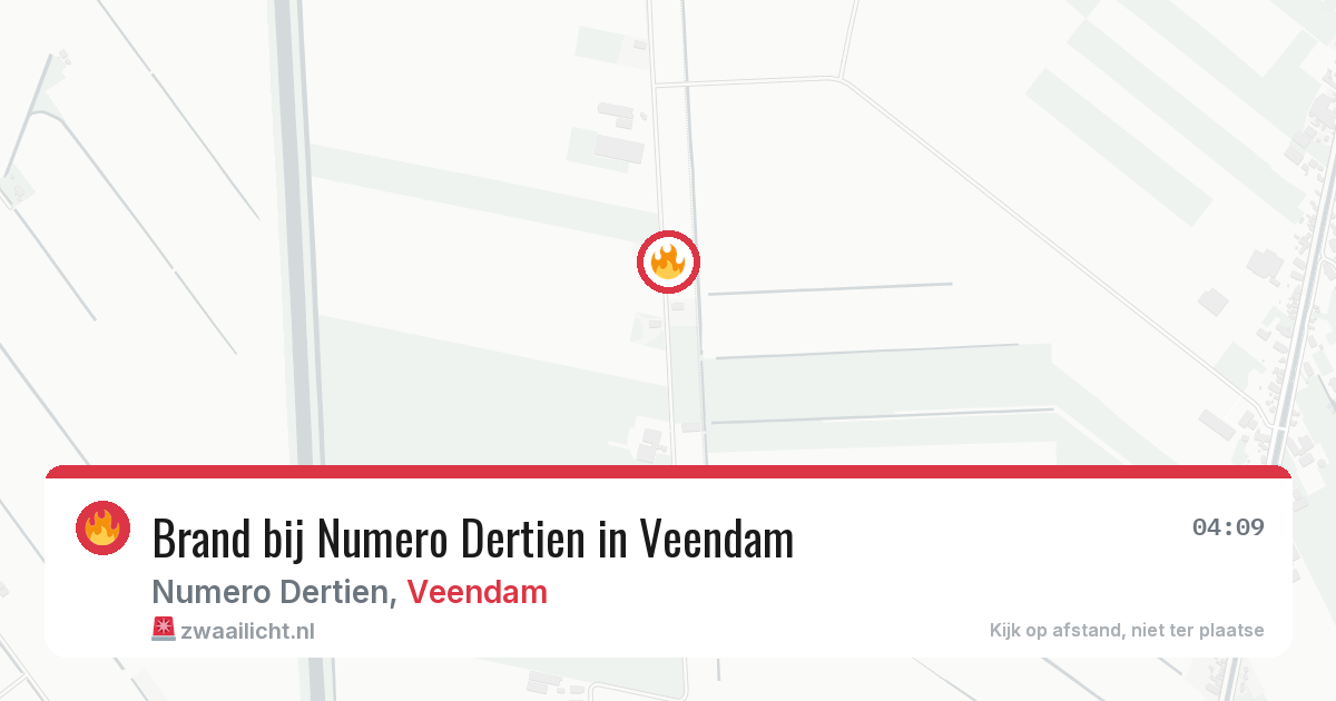 Brand bij Numero Dertien in Veendam — 20 jun 2026