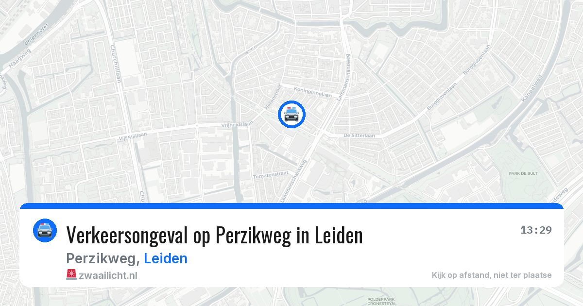 Verkeersongeval op Perzikweg in Leiden — 19 jun 2026