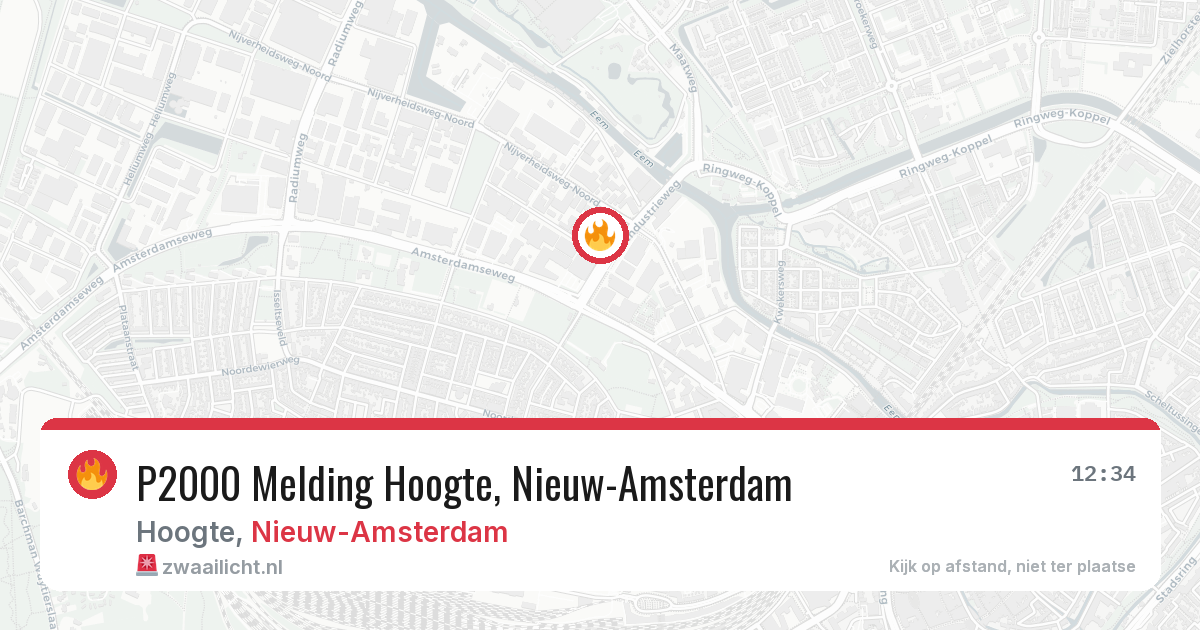 P2000 Melding Hoogte, Nieuw-Amsterdam — 8 feb 2026