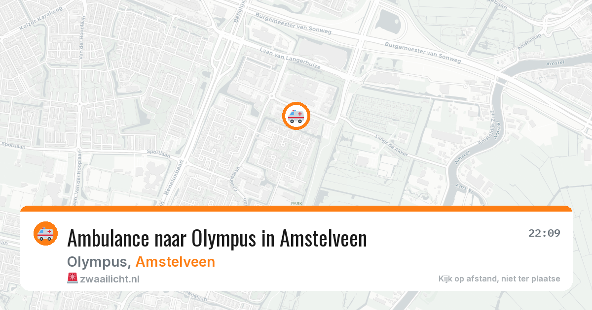 Ambulance naar Olympus in Amstelveen — 24 jul 2026