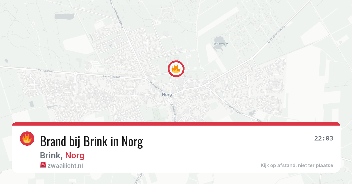 Brand bij Brink in Norg — 20 mei 2026