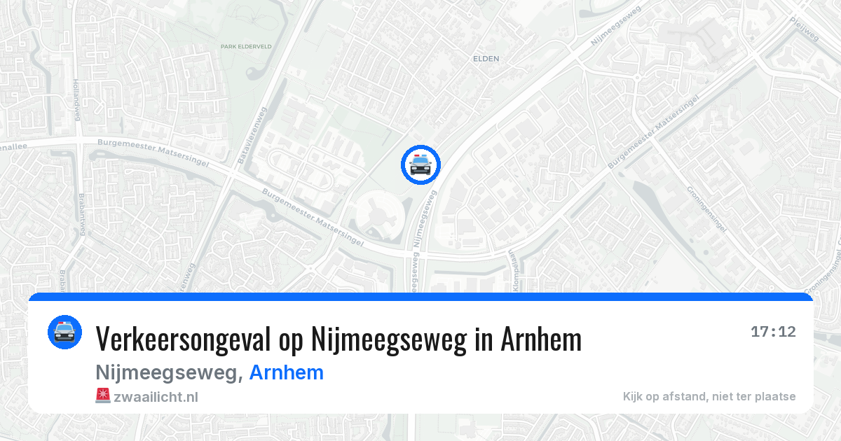 Verkeersongeval op Nijmeegseweg in Arnhem — 24 mrt 2026
