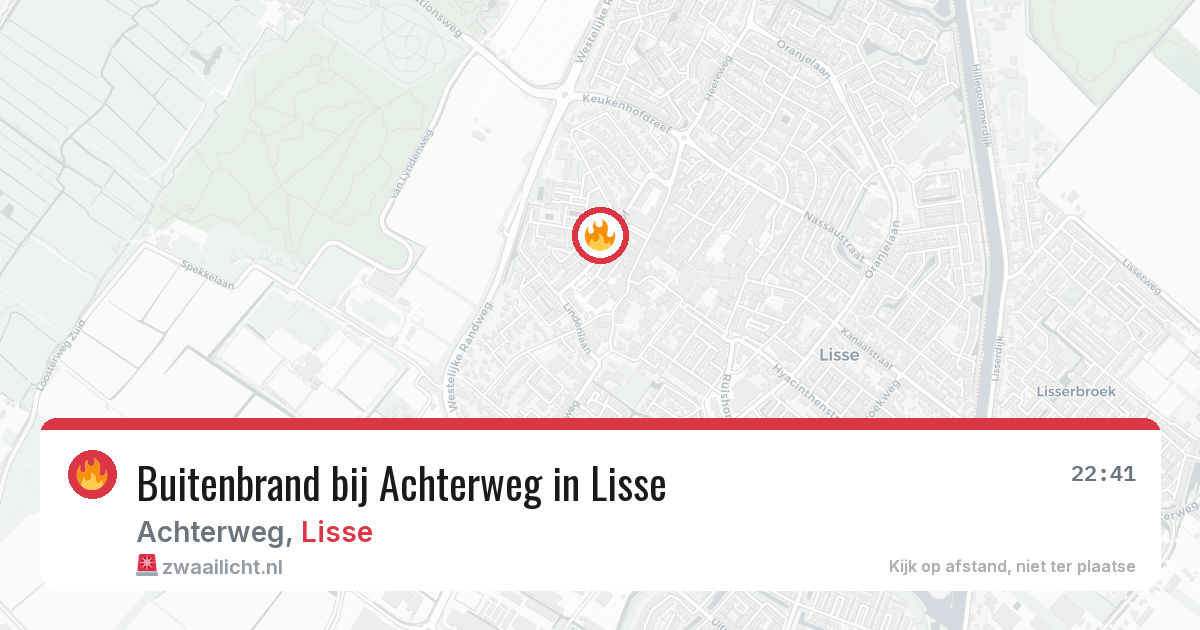 Buitenbrand bij Achterweg in Lisse — 31 jul 2026