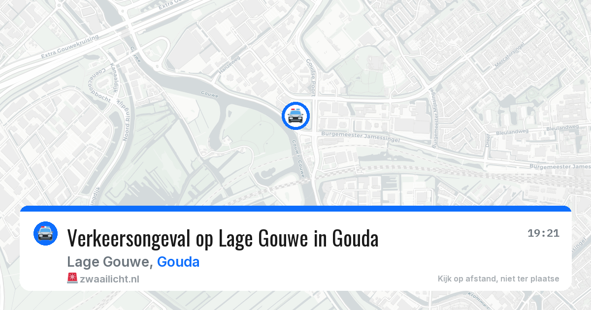 Verkeersongeval op Lage Gouwe in Gouda — 25 mrt 2026