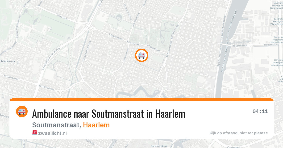 Ambulance naar Soutmanstraat in Haarlem — 20 mrt 2026