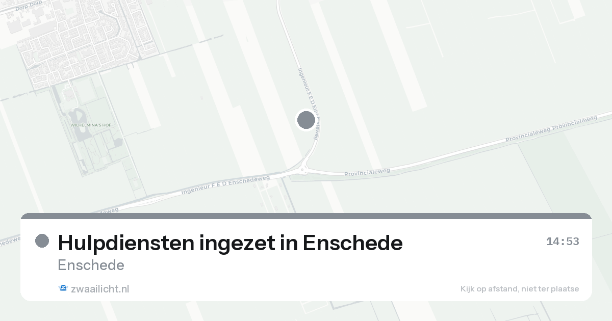 Hulpdiensten ingezet in Enschede — 31 jan 2026 | 🚨 Zwaailicht.nl