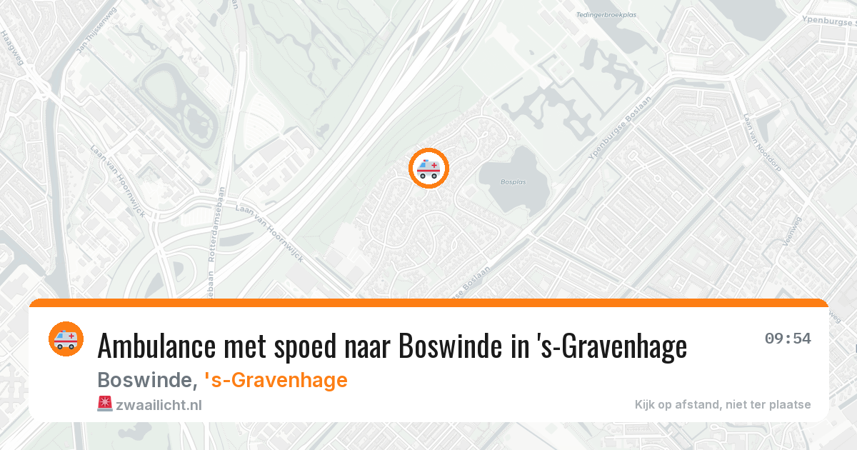 Ambulance met spoed naar Boswinde in 's-Gravenhage — 13 mei 2026